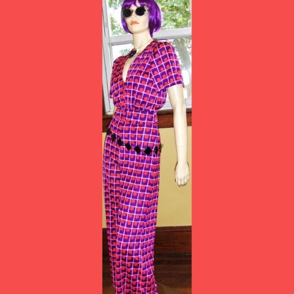 VTG SPACE GIRL GROOVY Atomic Top &Pants MOD Outfit - Picture 7 of 8